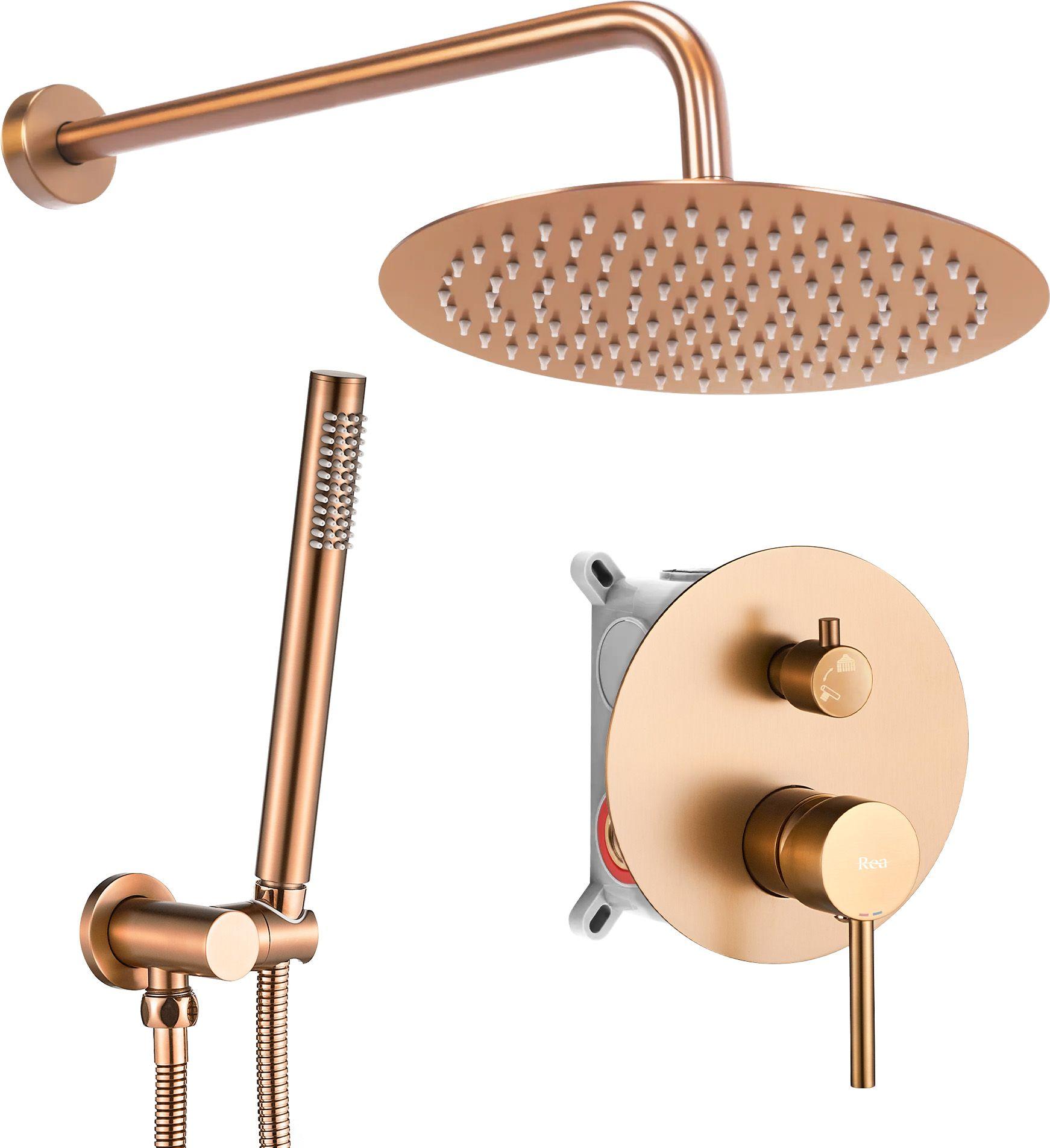Lungo Unterputzbrauseset Kupfer Szcz + Box Sku Rea-P8809