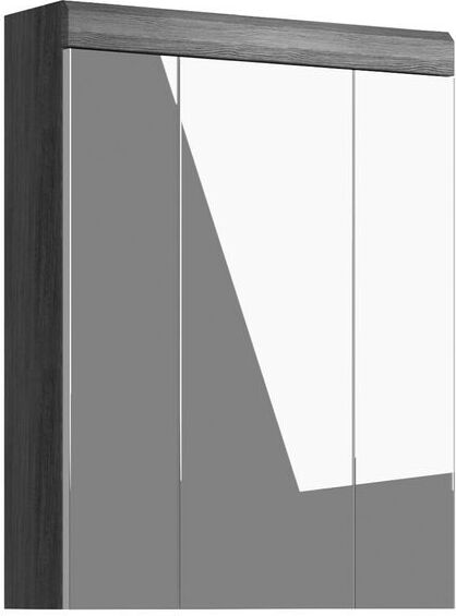Xonox Scout Spiegelschrank Rauchsilber / Weiß Hochglanz, LED-Beleuchtung:mit LED-Beleuchtung X06B2726
