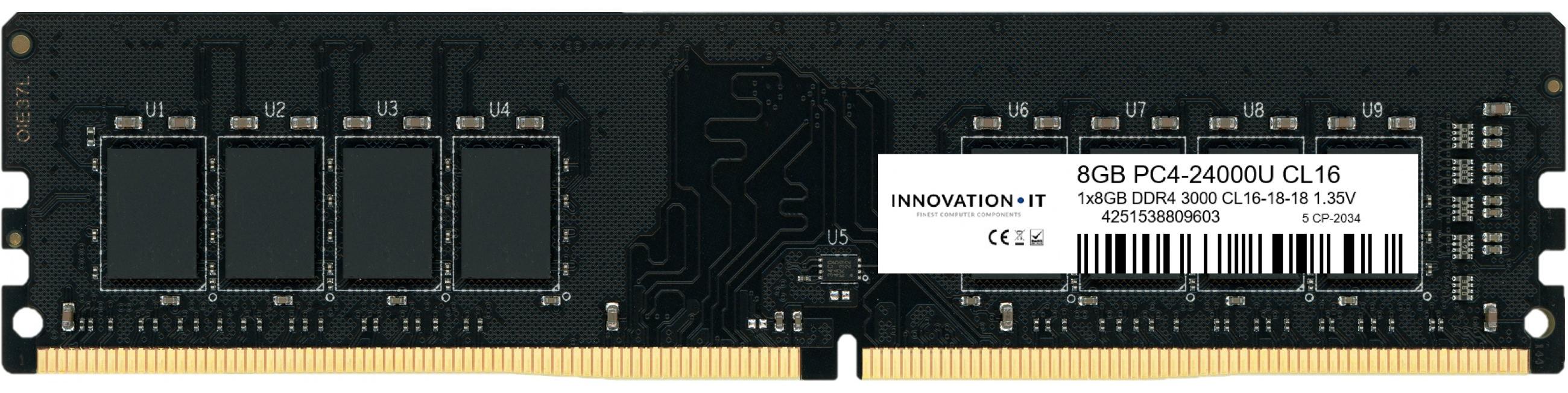 Innovation-Pc 3000 8GB Innovation IT CL 16 1,35V Inno8G3000s