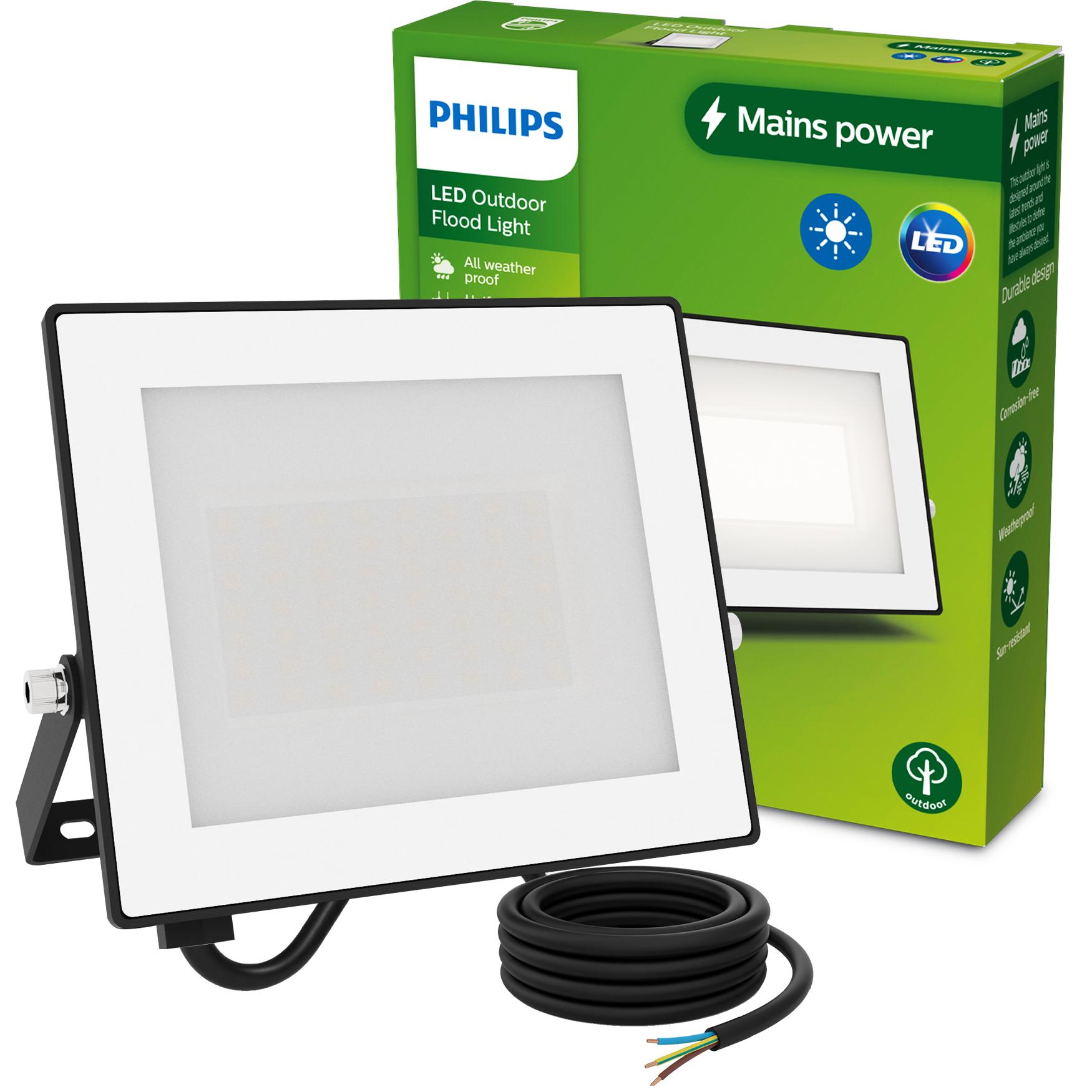 Philips Wandleuchten Lois, 30 W, Wandbeleuchtung für den Außenbereich, Schwarz, Metall, IP65, Garten, Terrasse, I PHSNAS0225