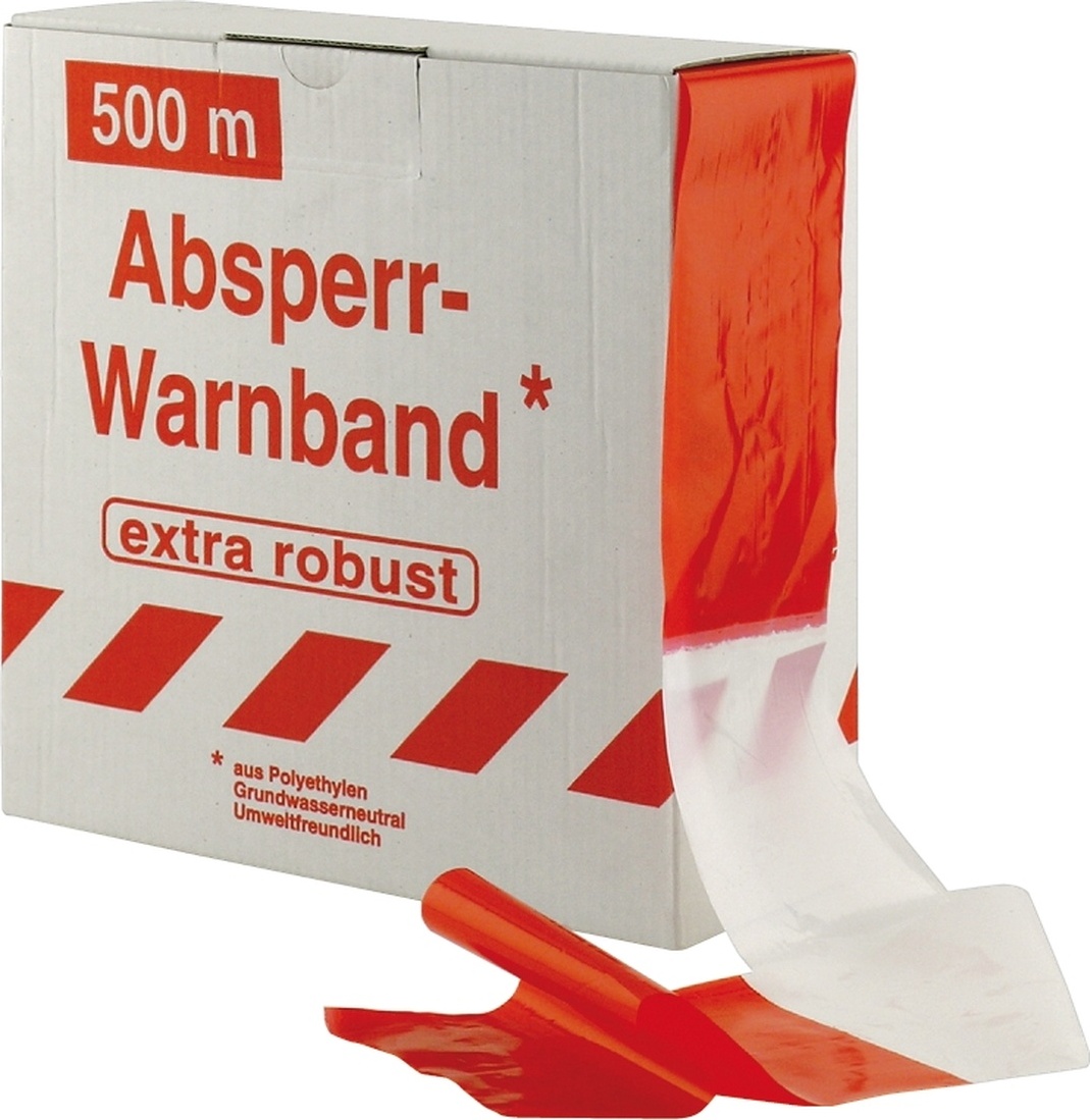 August Vormann Vormann Absperrband 80 mm rot-weiß 500 m 7901522AV