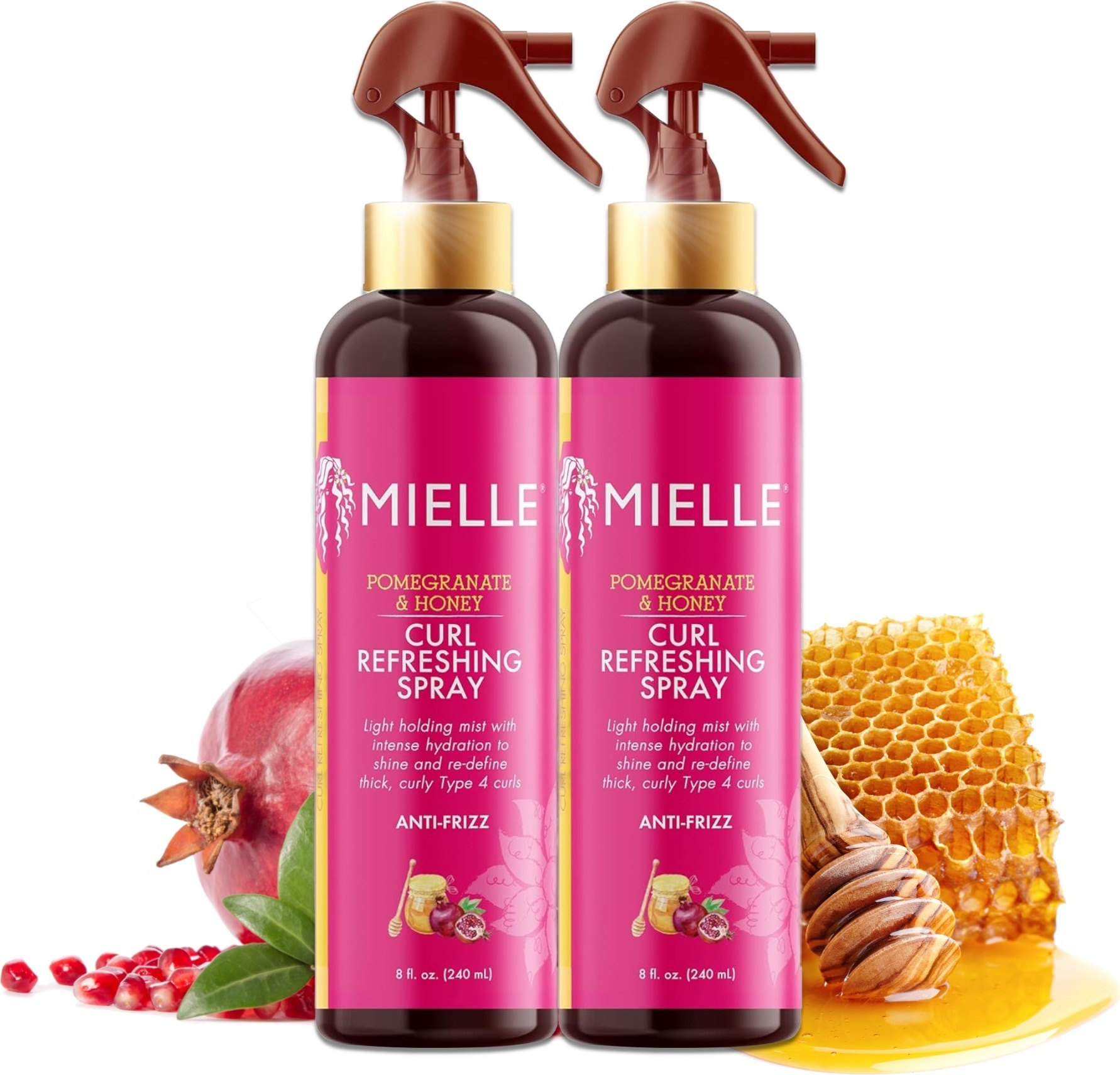 Mielle Organics Haar Locken Styling Spray Pomegranate & Honey Curl Refreshing von Mielle, 2x 240ml