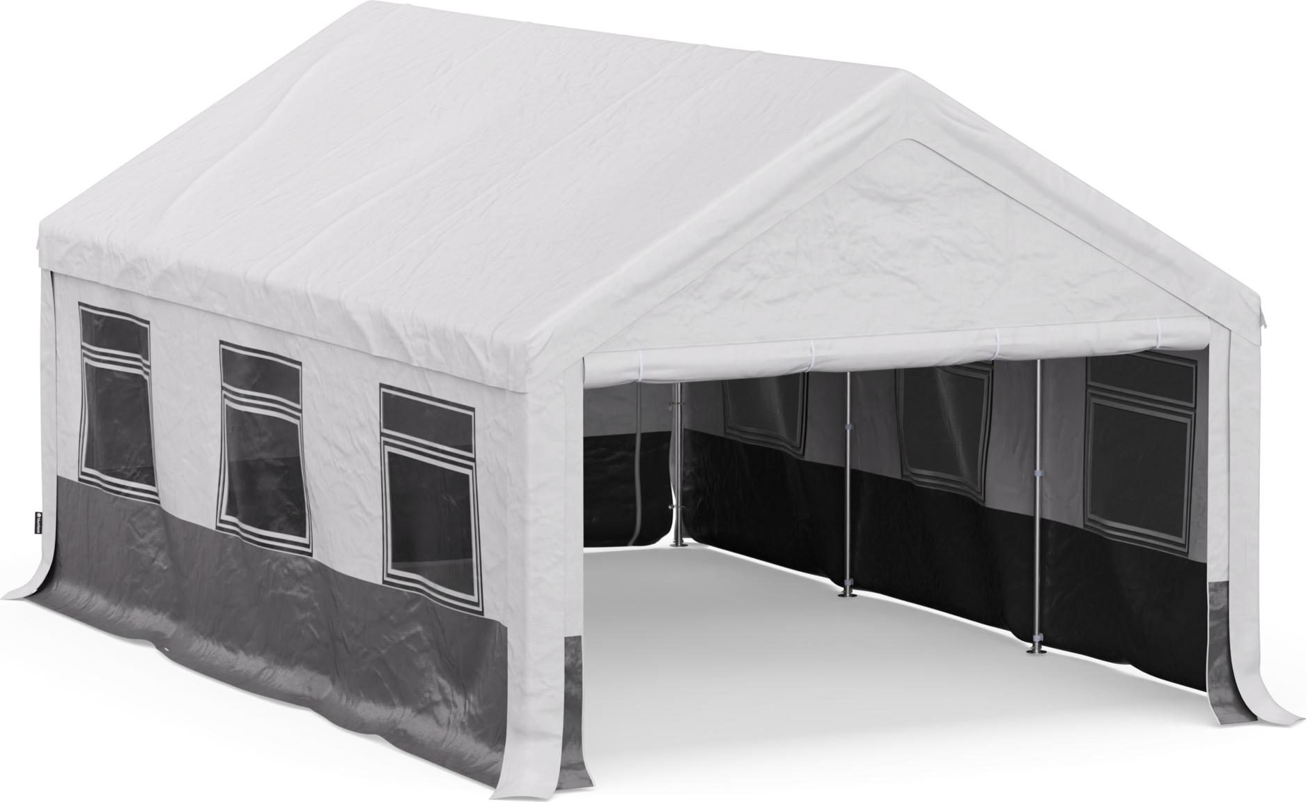Blumfeldt Partyzelt - 6x4m, Festzelt mit Seitenwänden, Wetterfestes Gewebe, Stabiles Stahlrahmen, Einfache Montage, Ideal für Gartenpartys, BBQs & Events 173