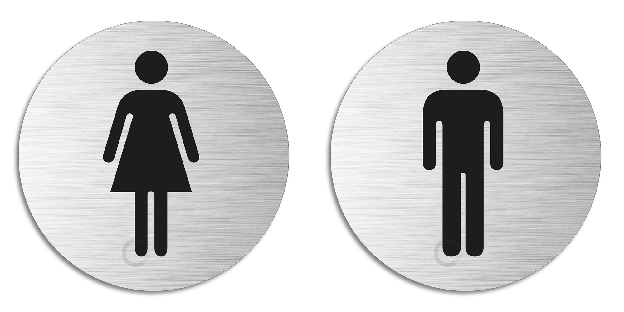 Schild Alu Piktogramm Damen WC Selbstklebend 60x60mm 