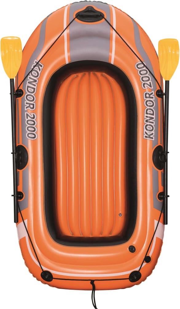 Bestway "Hydro-Force Raft Set" Boot 188 x 98 cm mit Blasebalg und 2 Paddeln, 61062