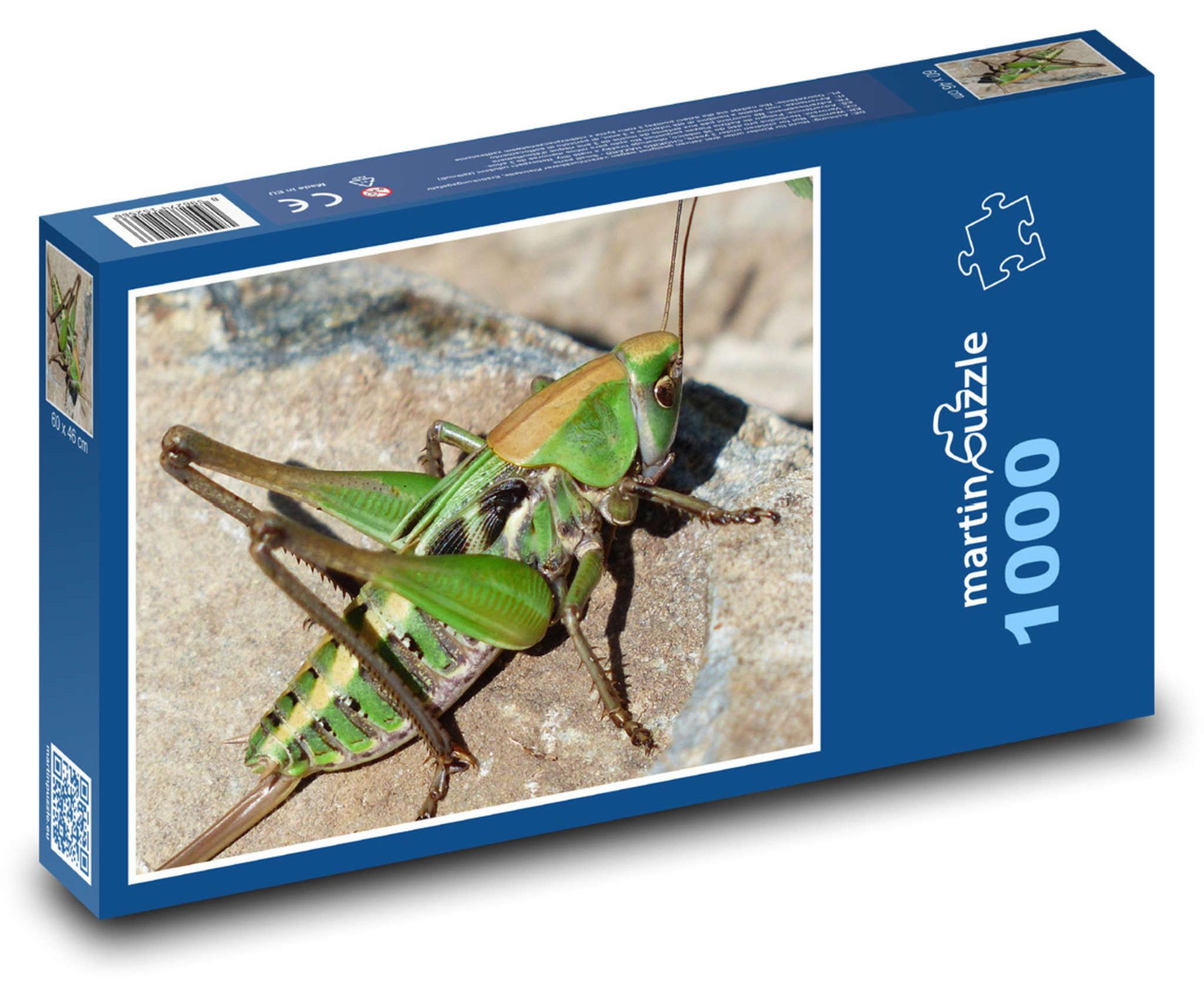MCprint martinpuzzle - Puzzle 1000 Teile - Heuschrecken - grüne Heuschrecke, Insekten