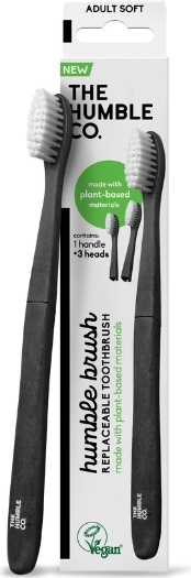 Zubná kefka The Humble Co. - základňa + 3 hlavice - mäkká