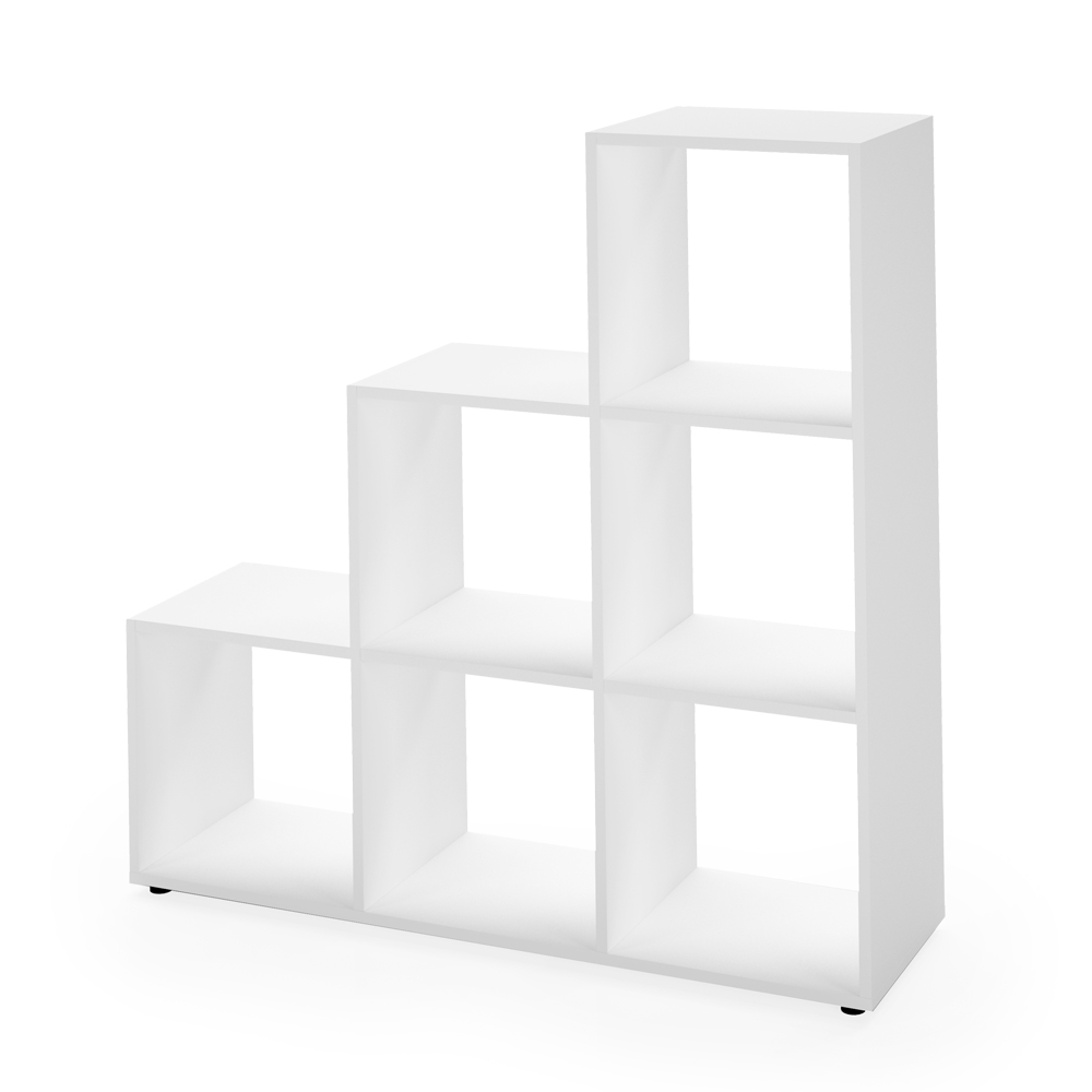Vicco Treppenregal , 105 x 107.5 cm, Weiß | Raumteiler-Regale