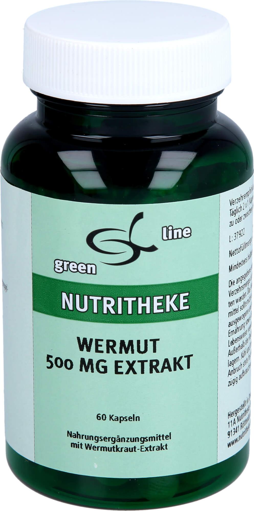 11 A Nutritheke GmbH Green Line Nutritheke Wermut 500 mg Extrakt Kapseln bei Appetitlosigkeit, 60 St. Kapseln 17179084