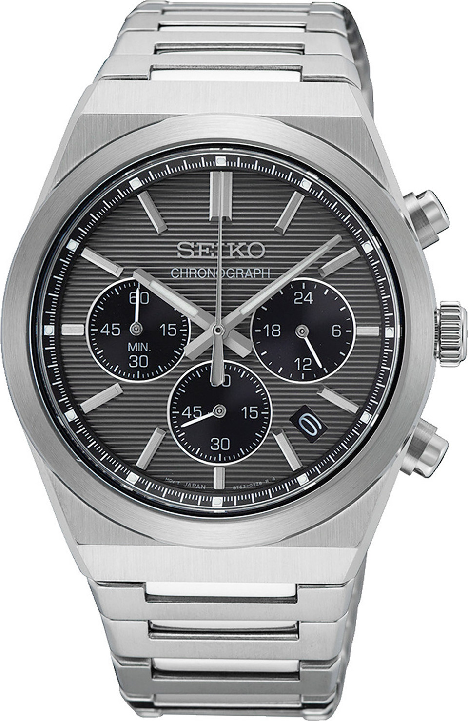Seiko SSB455P1 pánske náramkové hodinky s chronografom oceľ/sivá