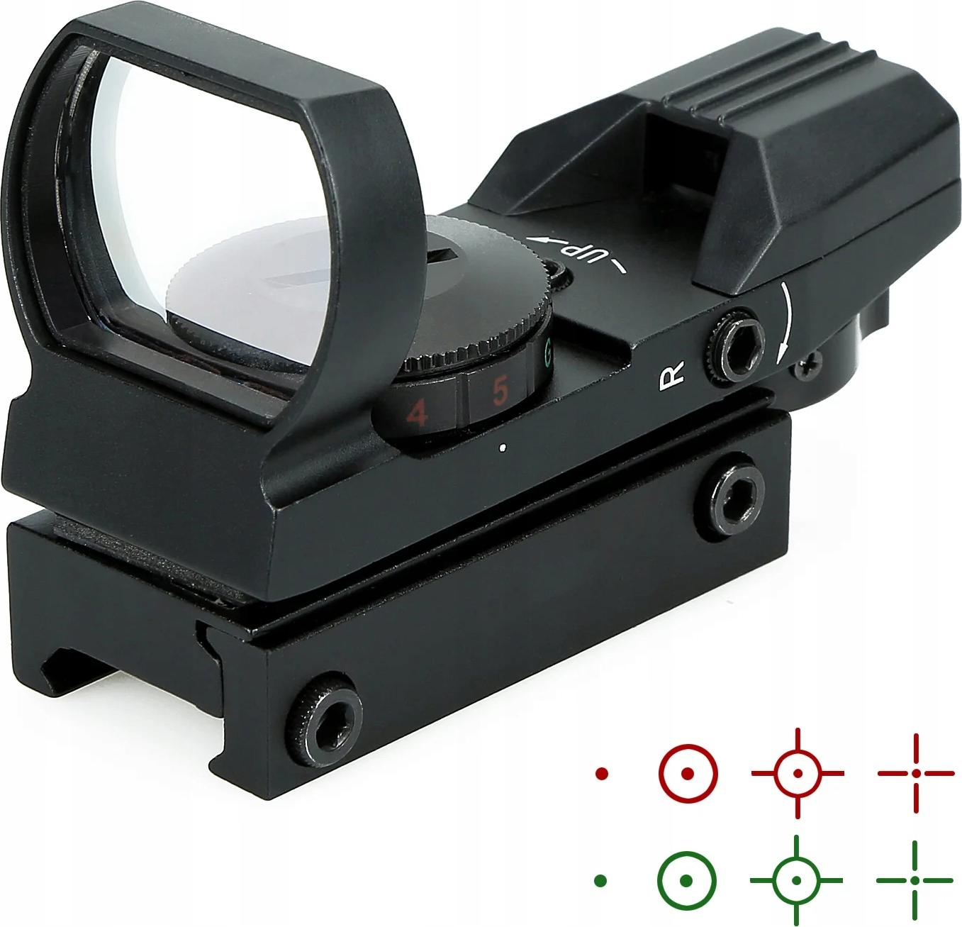 Itimport Rotpunktvisier Picatinny 20mm ASG Jagd SCHIESSEN 4 Muster HD101 / JQ107