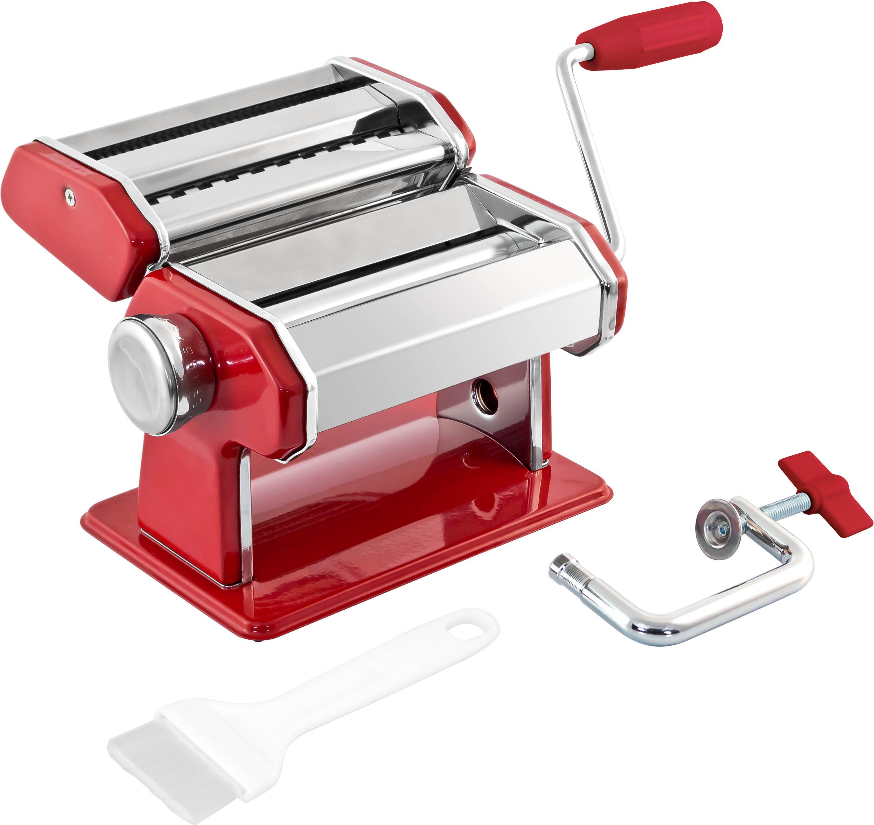 Macchina Per Pasta Fresca Fatta In Casa: Impastatrice Manuale In Acciaio Con 6 Spessori E Doppio Taglio! Perfetta Per Tagliatelle, Gnocchi E Involtini