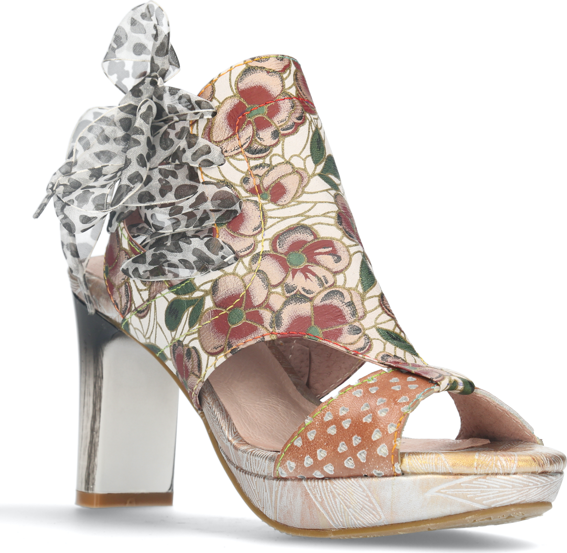 Laura Vita Damen Sandalette Hicao 09 Schuhe Absatz Schaft offene Ferse, Größe:38 EU, Farbe:Beige HICAO_09_Beige_38