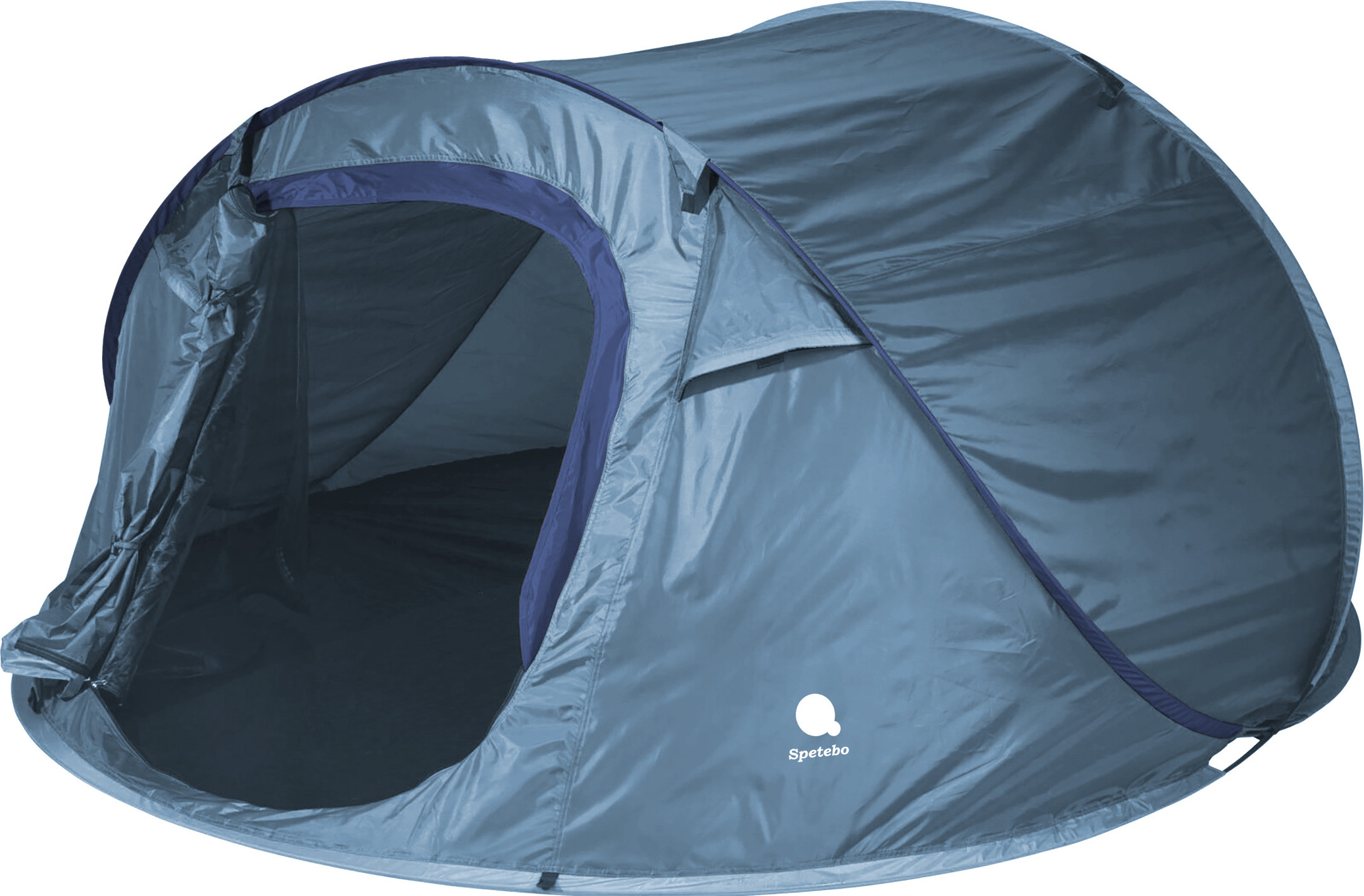 Spetebo XXL Wurfzelt für 3 Personen - 240 x 210 x 105 cm - Farbe: blau