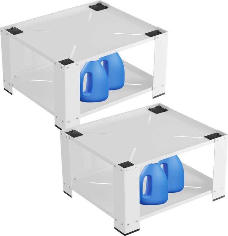 Hengda 2X Waschmaschinen Untergestell aus Stahl bis 150kg Waschmaschinen Unterschrank Waschmaschinen Sockel für Trockner/Kühlschrank RL-HG10103-2-HDb