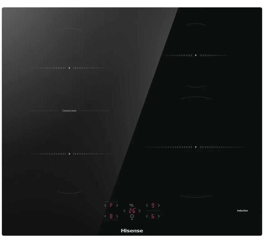 Hisense HI621FM, Čierna, Vstavaný, 59.5 cm, Indukčná varná doska so zónami, 4 zone(s), 4 zone(s)