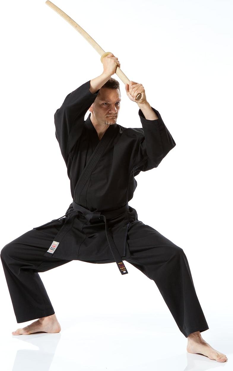 KARATE GI, TOKAIDO BUJIN KURO, 14oz Karateanzug schwarz - Größe 150 cm (2.0) TOK-ATBK 150