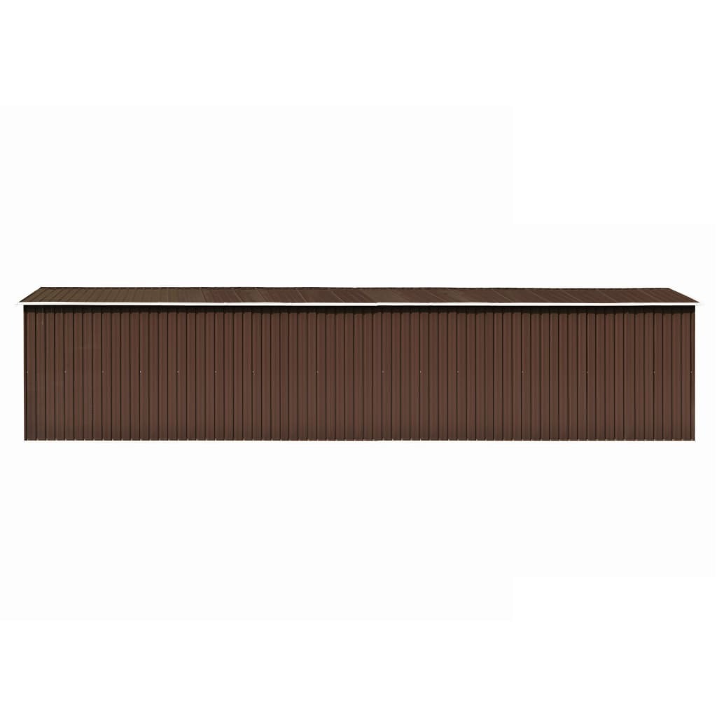 vidaXL Záhradný prístrešok Brown 257x990x181 cm Pozinkovaná oceľ