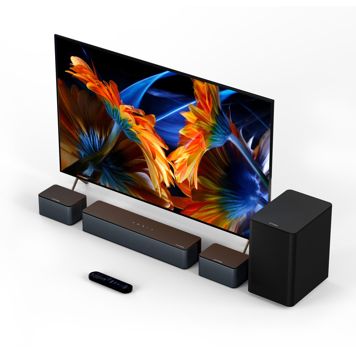 ULTIMEA Poseidon D50 - 5.1 Surround Soundbar, virtuálny priestorový zvukový systém, Soundbar pre TV prijímače so subwooferom a zadnými reproduktormi