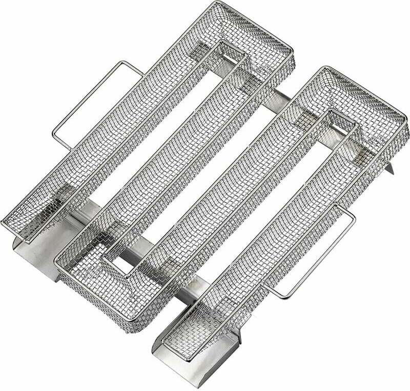 Crrynuo Kaltrauchgenerator aus Edelstahl, M-förmiger Kaltrauchgenerator für BBQ (22,5 x 17,5 x 4,5 cm) zum Räuchern von Fleisch, BR-Life KAU-UN-CPK-PH-20250418-145