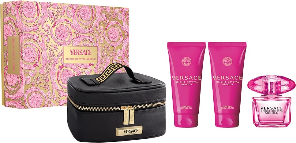 Versace Bright Crystal Absolu - EDP 90 ml + telové mlieko 100 ml + sprchový gel 100 ml + kosmetický kufřík