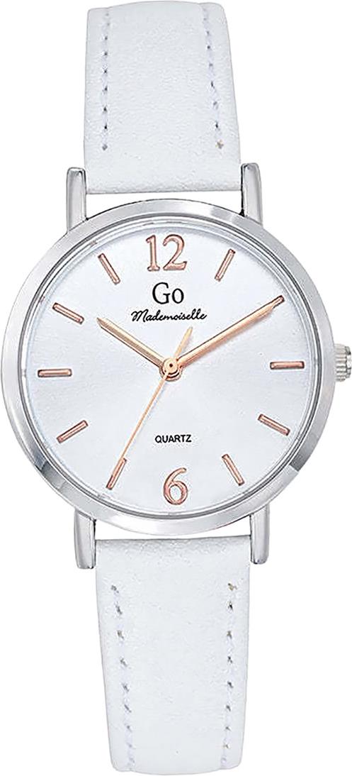 Len dámske náramkové hodinky Girl Only biele analógové Mademoiselle s koženým remienkom D2UGO699478