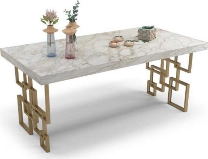 Esszimmer Esstisch Designer Weißer Möbel JVmoebel