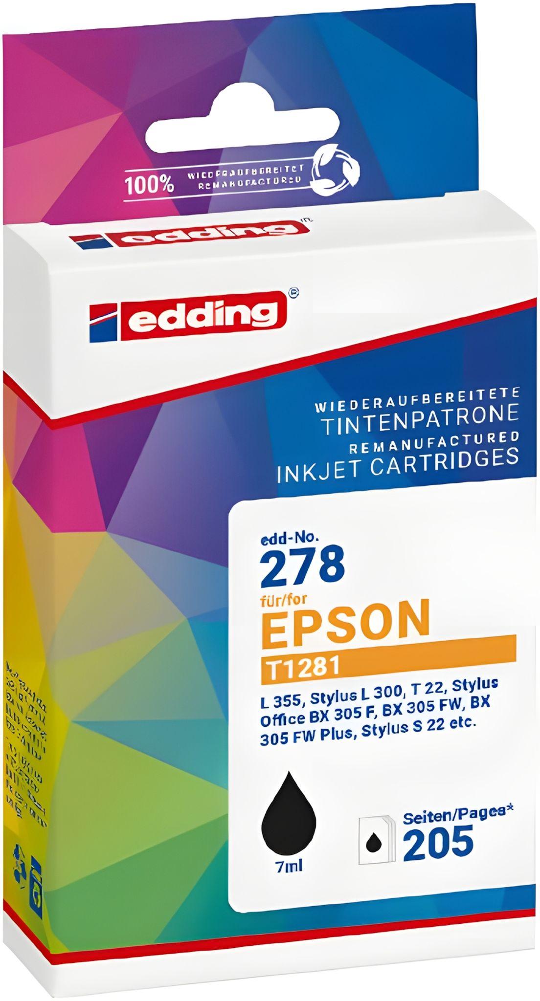 Edding EDD-278, Čierna, 7 ml, 1 kusov, 205 strany, Balenie po jednom kuse