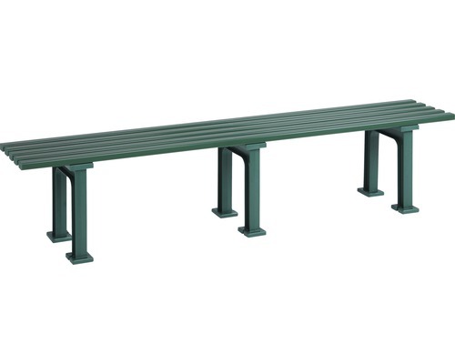 Blome Gartenbank Mono ll, 4-Sitzer, Pflegeleichte Kunststoff, mit 5 Mehrkammerprofilen & 3 Standfüßen, Grün 70523