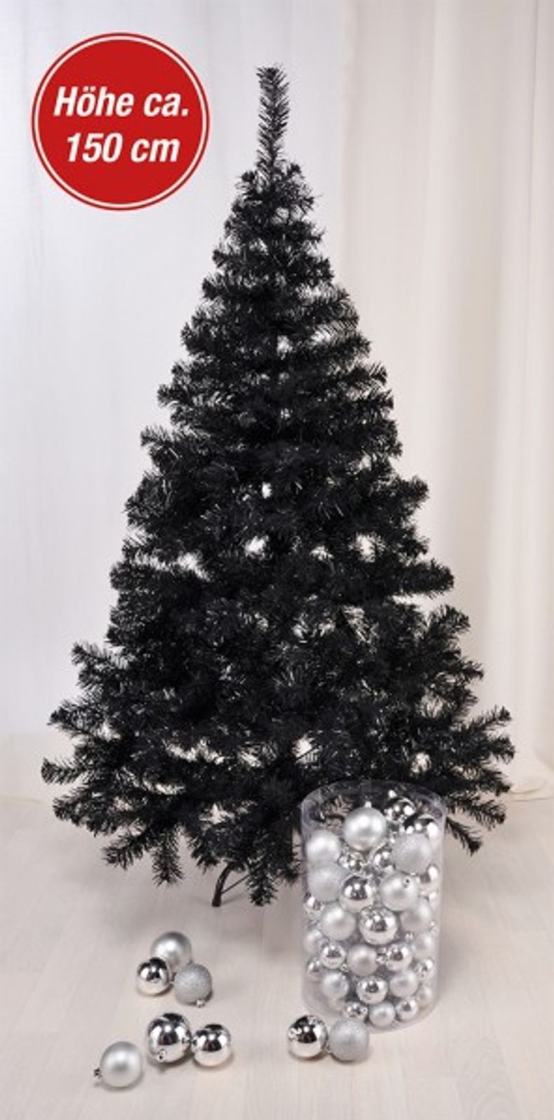 Haushalt International Weihnachtsbaum 150cm hoch, mit Metallständer g-7491