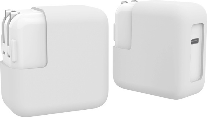 INF Silikónový obal na ochranu nabíjačky pre Apple MacBook 29W/30W biely