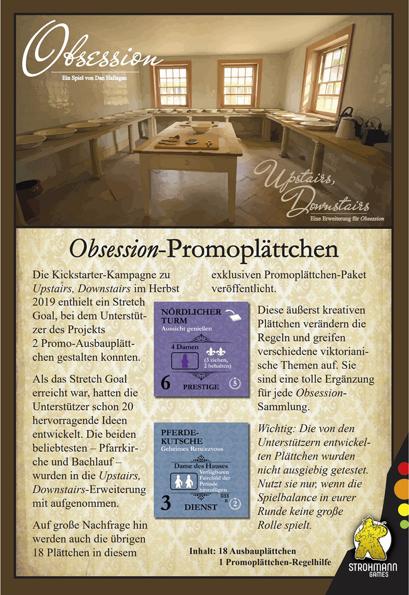 Strohmann Games Obsession Promoplättchen (DE) - Erweiterung