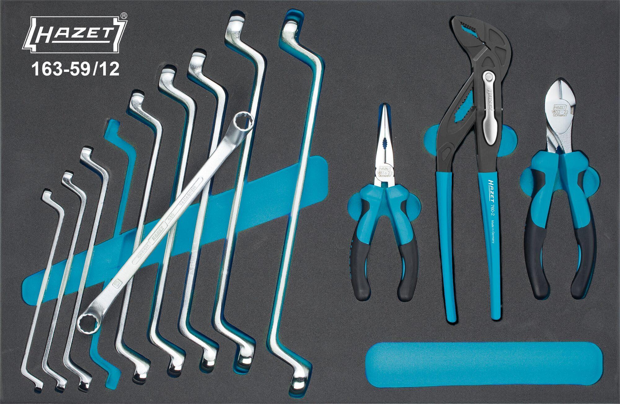 HAZET 163-59/12 Mechanikerwerkzeugsatz 12 Werkzeuge