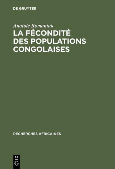 La fécondité des populations congolaises