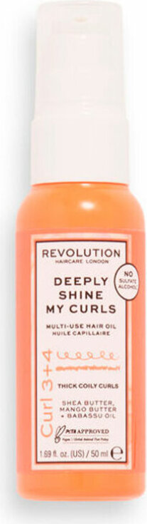 Revolution Beauty LTD Revolution Make Up Deeply Shine My Curls Multi-Use Hair Oil 50ml
