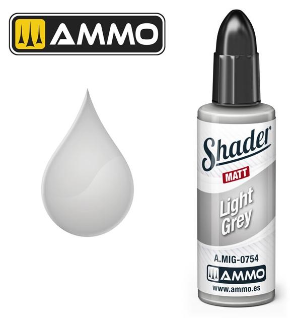 Ammo MIG A.MIG-0754 - MATT SHADER Light Grey - Neu
