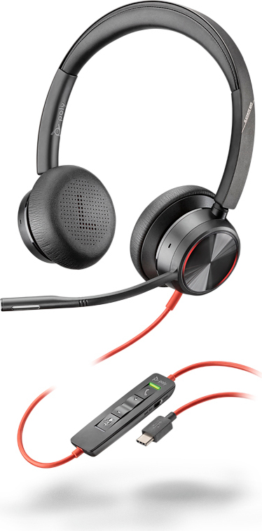 Poly Blackwire 8225 - Slúchadlá - On-Ear - Káblové - Aktívne potlačenie hluku - USB-C - Certifikované Zoom