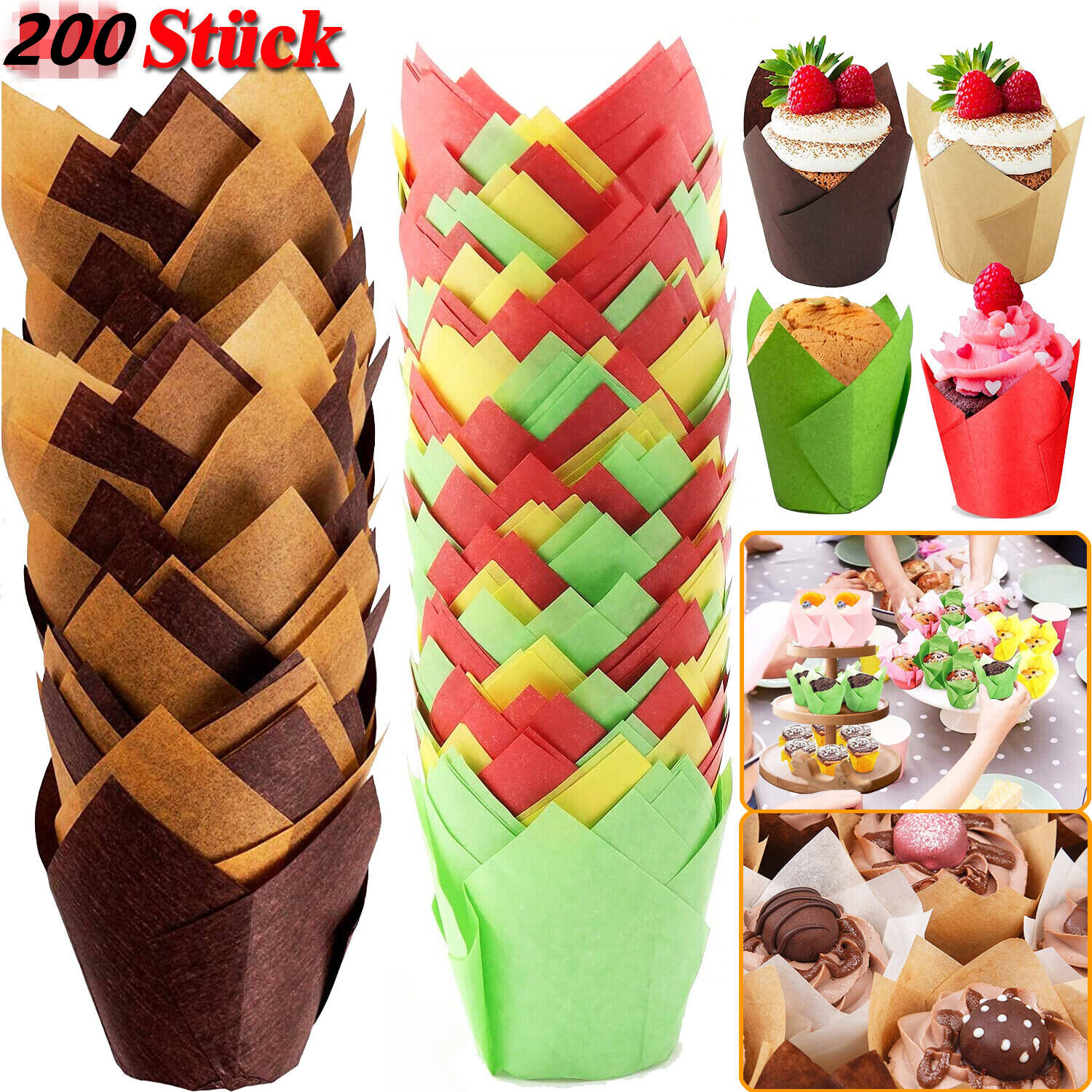 200 Blatt Ölpadpapier & 1 Silikonpinsel - Backpapier Rund 20 Cm Für Grillen & Backen