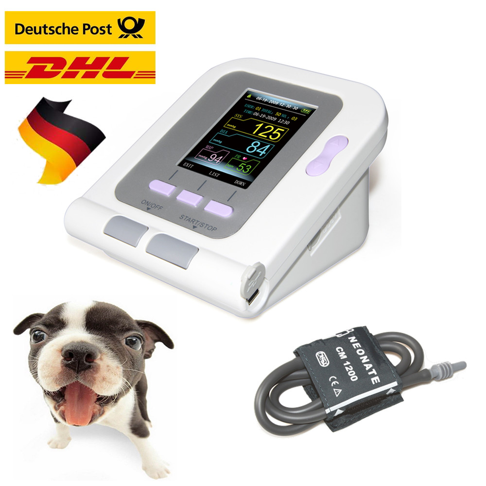 Voll-auto Blutdruckmessgerät+Leicht ablesbares TIERE  LCD dog VET verwenden 