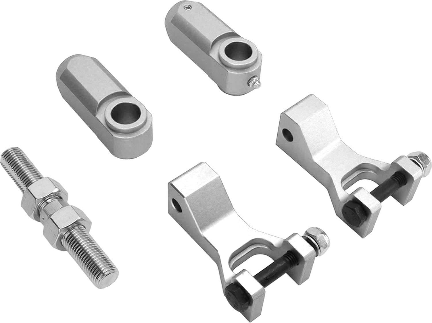 Gistuch 5pcs/Set ATV vordere Rückverluste -Drop -Kit -Aluminium -Legierungsersatz für Raptor 350 660 700 Silber