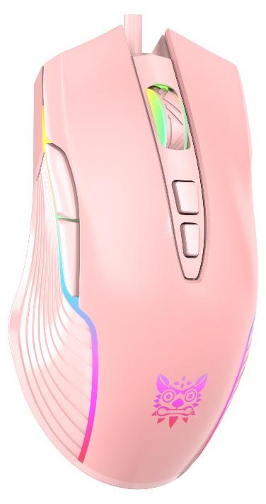 INF Kabelmaus RGB 7 Tasten ABS 12.5x7.6x4.1cm DPI bis 7200 für Gaming Rosa 416572