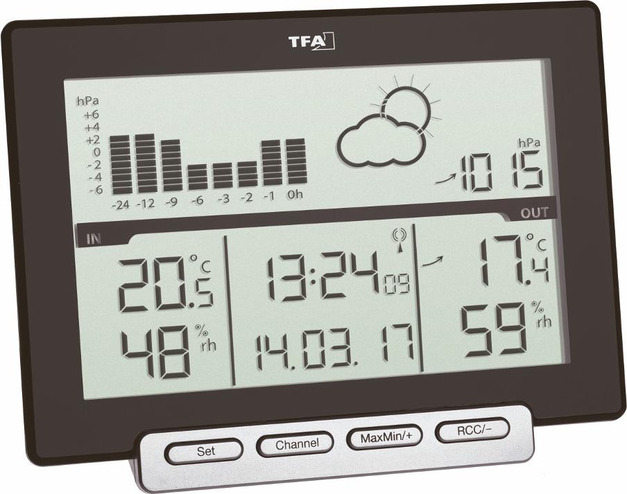 TFA Dostmann TFA Meteo Sens 35.1139.01 Funk-Wetterstation Vorhersage für 12 bis 24 Stunden (35.1139.01)