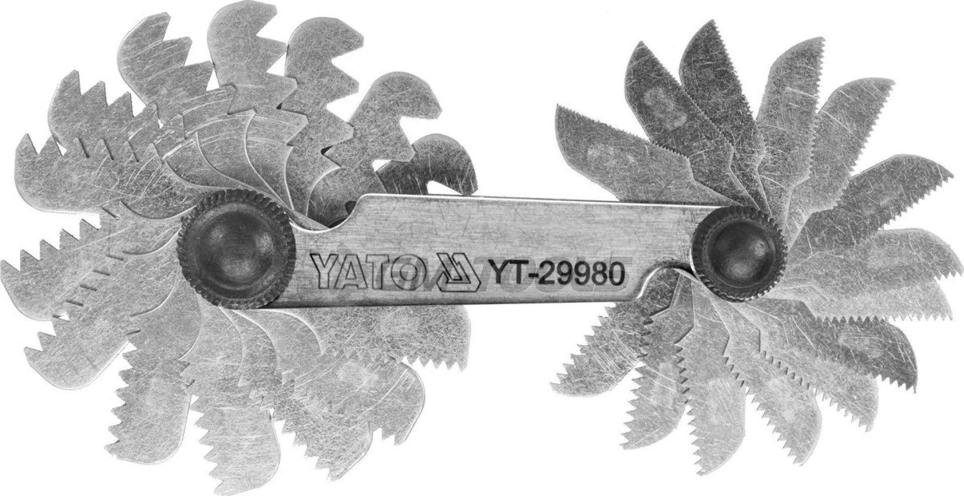 Yato YT-29980 Lehre de Radius Radiuslehre Silber 1,1.25,1.5,1.75,2,2.5,3,3.5,4,4.5,5,5,5.5,5.5,6 mm 1 Stück(e)