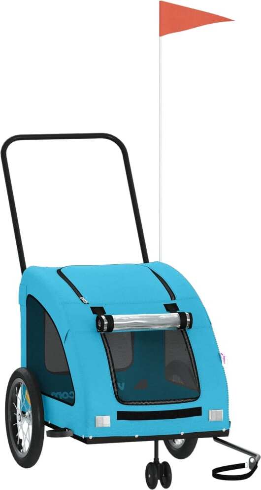 Fahrradanhänger Hunde Blau Oxford-Gewebe und Eisen