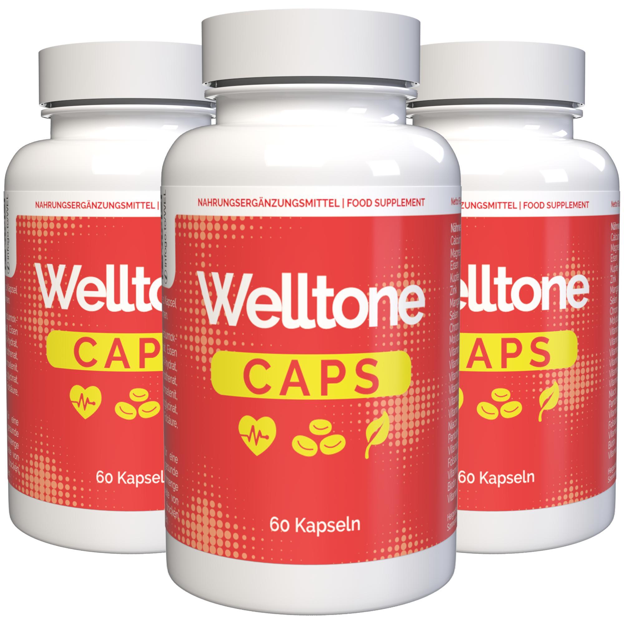 IncHealth Inter GmbH Welltone - 180 Kapseln (3x 60 Kapseln), 3er Pack Welltone-mv3x
