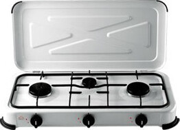 DCG Eltronic EKP 2423 čierna, biela pracovná doska Plynová varná doska 3 zóny