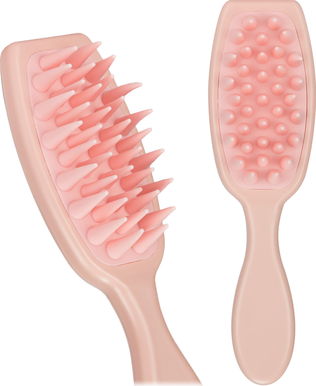 Nelips Kopfhautmassagegerät Silikonbürste Hellrosa Haarpflege Shampoo Massage