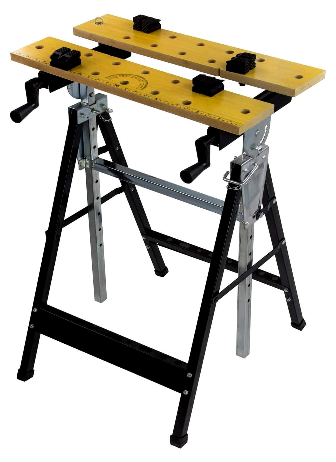 Markenlos Klappbare Werkbank DWB100 SB, 100 kg Tragkraft, Tischneigung bis 90°, Klemmbreite max. 22,5 cm
