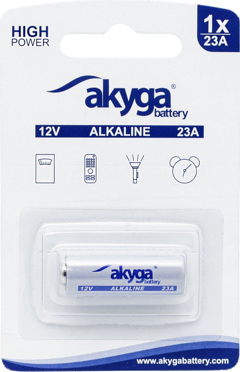 Akyga AKY2101, Einwegbatterie, A23, Zink-Mangan-Dioxid (Zn/MnO2), 12 V, 1 Stück(e), 48 mAh