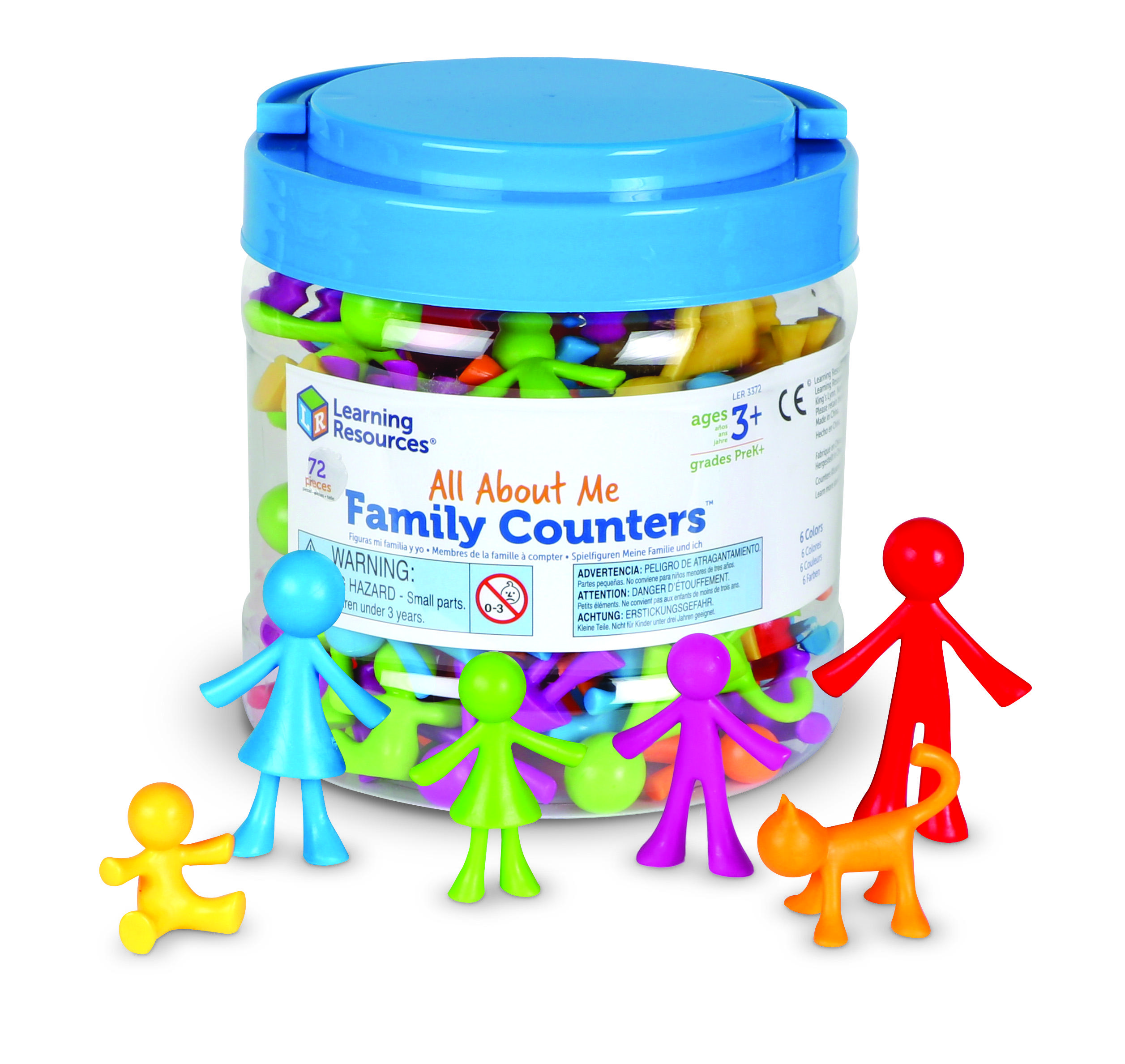 Learning Resources Sortierspiel Family Counters 72 Stück - Lernspielzeug 950LER3372